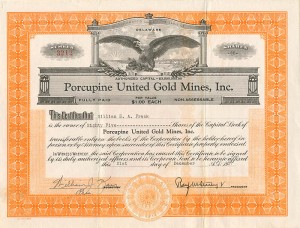 Porcupine United Gold Mines, Inc.